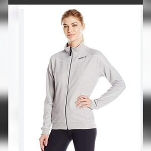 Craft Women's Light Gray Zip-Up Sweatshirt Sz XL